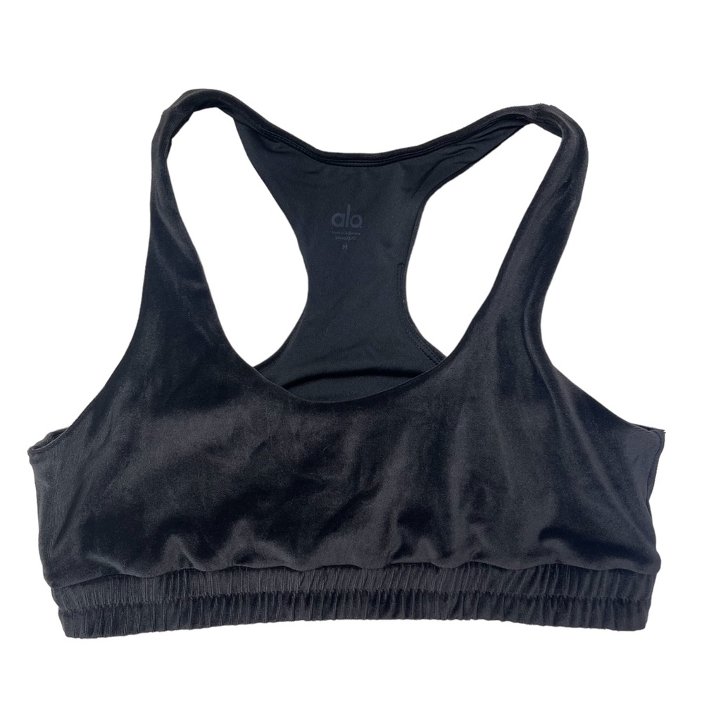 ALO Velour Glimmer Scoop Neck Bra sz M - Picture 4 of 8